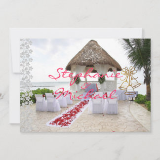 Gazebo On The Beach Wedding Invitation