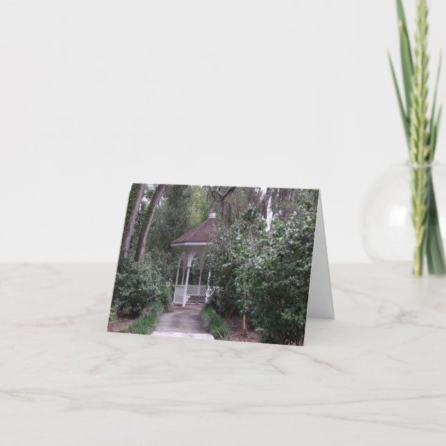 Gazebo Photo Folded Note Card (Front)