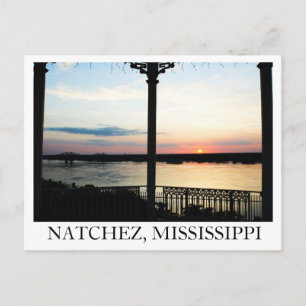 Gazebo Sunset in Natchez, Mississippi Postcard
