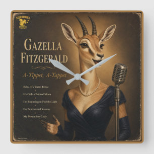Gazella Fitzgerald: a Parody Square Wall Clock
