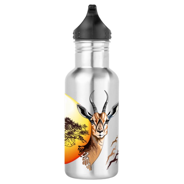 Gazelle African Antelope Wild  Animal 532 Ml Water Bottle (Right)
