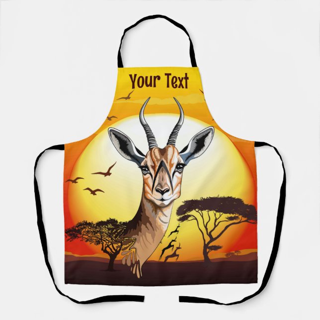 Gazelle African Antelope Wild  Animal Apron (Front)