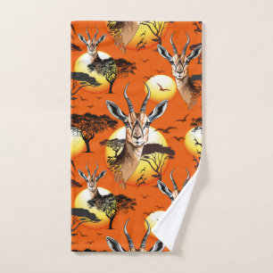 Gazelle African Antelope Wild Animal Bath Towel Set