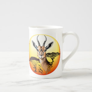 Gazelle African Antelope Wild  Animal Bone China Mug