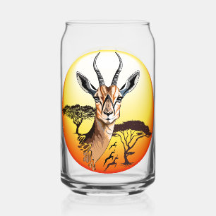 Gazelle African Antelope Wild  Animal Can Glass