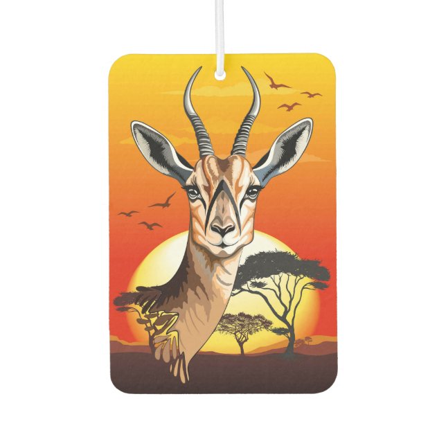 Gazelle African Antelope Wild  Animal Car Air Freshener (Front)