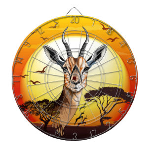 Gazelle African Antelope Wild Animal Dartboard