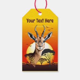 Gazelle African Antelope Wild Animal Gift Tags