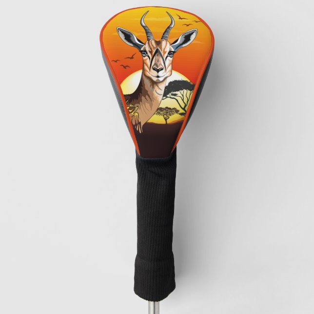 Gazelle African Antelope Wild  Animal Golf Head Cover (Front)