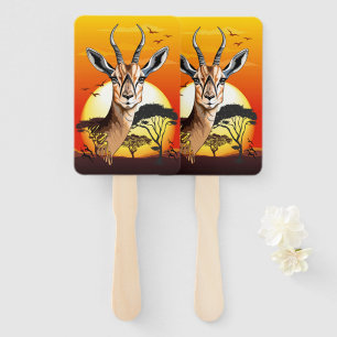 Gazelle African Antelope Wild  Animal Hand Fan