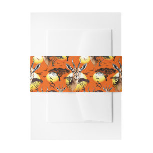 Gazelle African Antelope Wild Animal Invitation Belly Band