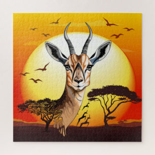 Gazelle African Antelope Wild  Animal Jigsaw Puzzle