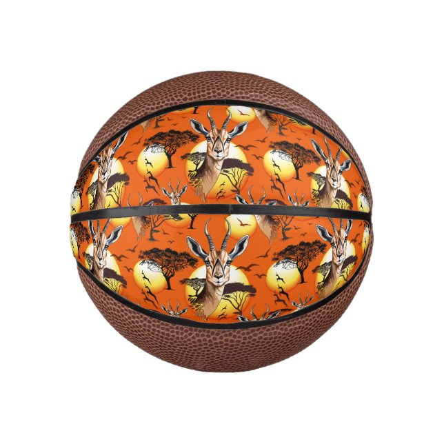Gazelle African Antelope Wild  Animal Mini Basketball (Front)