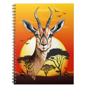 Gazelle African Antelope Wild  Animal Notebook