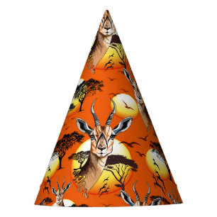 Gazelle African Antelope Wild Animal Party Hat