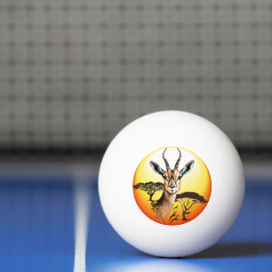 Gazelle African Antelope Wild Animal Ping Pong Ball