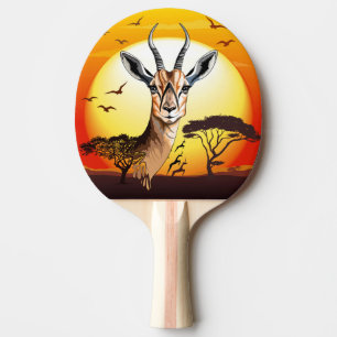 Gazelle African Antelope Wild Animal Ping Pong Paddle