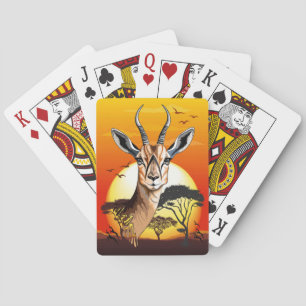Gazelle African Antelope Wild  Animal Playing Cards