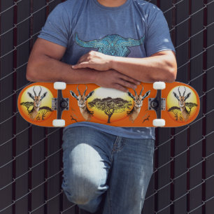 Gazelle African Antelope Wild  Animal Skateboard