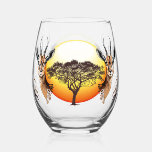 Gazelle African Antelope Wild  Animal Stemless Wine Glass
