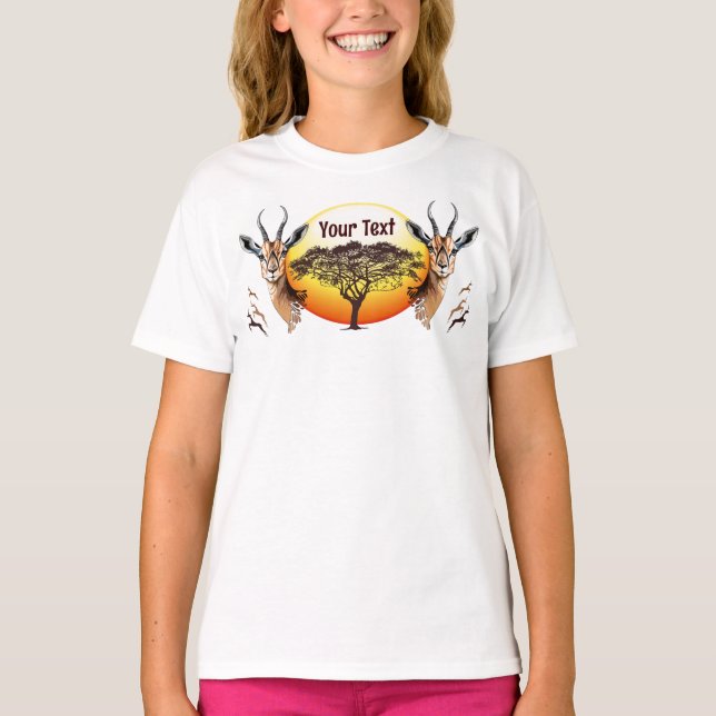 Gazelle African Antelope Wild  Animal T-Shirt (Front)