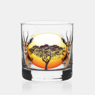 Gazelle African Antelope Wild  Animal Whiskey Glass