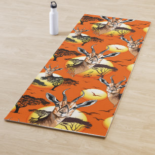 Gazelle African Antelope Wild Animal Yoga Mat
