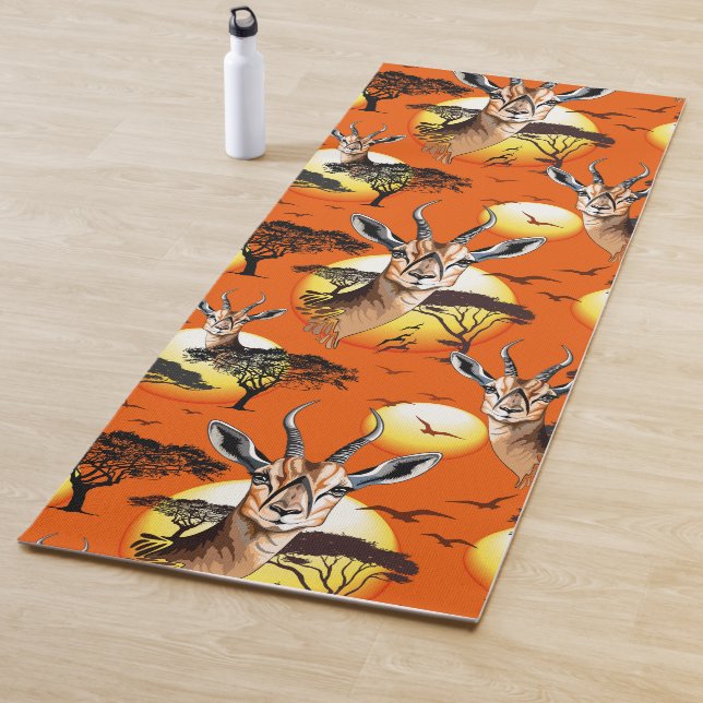 Gazelle African Antelope Wild  Animal Yoga Mat (In Situ)