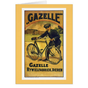 Gazelle Cycles Vintage Bicycle Poster