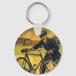 Gazelle Cycles Vintage Bicycle Poster Key Ring