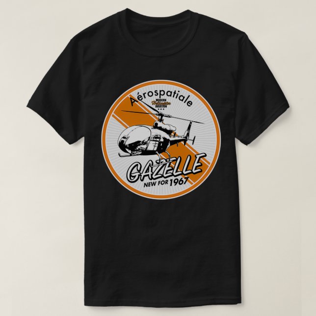 Gazelle Helicopter T-Shirt (Design Front)