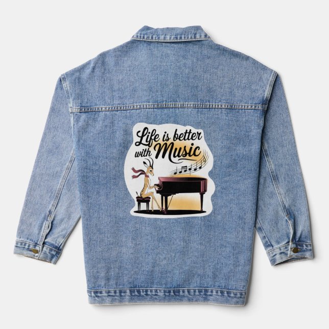 gazelle piano denim jacket (Back)