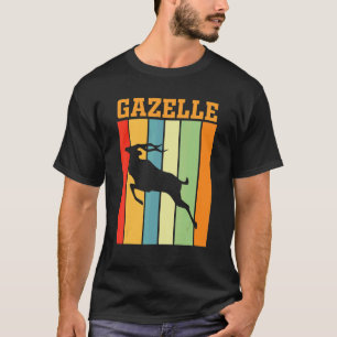 Gazelle Shadow Silhouette In Retro Colours T-Shirt