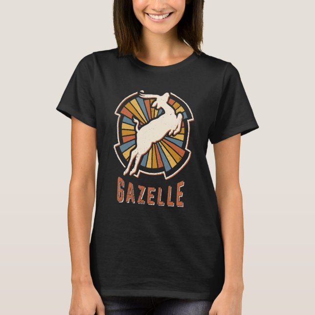 Gazelle Vintage Classic Retro Animal Love T-Shirt (Front)
