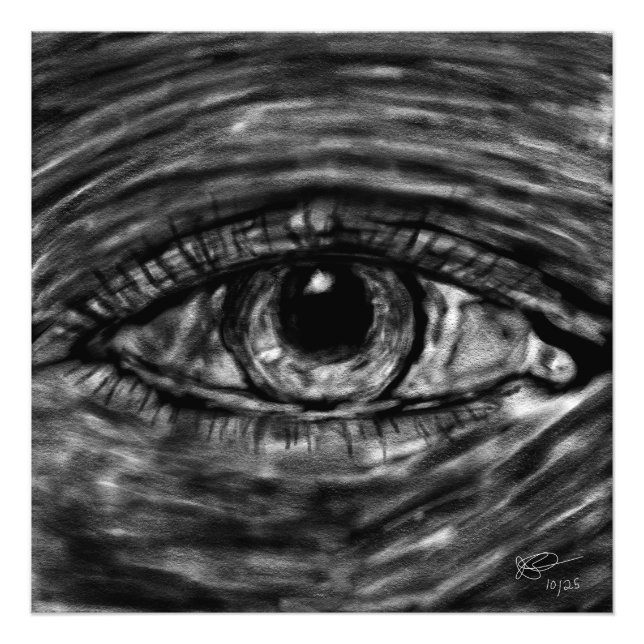 Gazing Eye Digital Art  Photo Print (Front)
