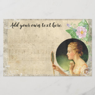 Gazing in a Looking Glass Journal Scrapbook Paper