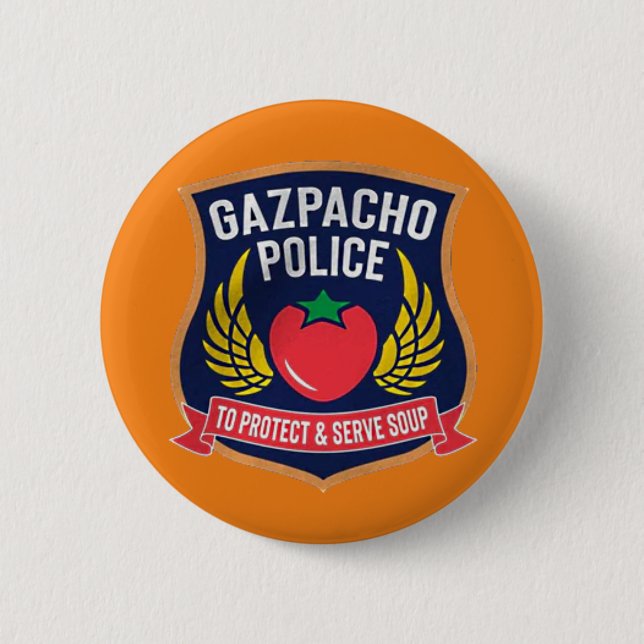 Gazpacho Police 6 Cm Round Badge (Front)