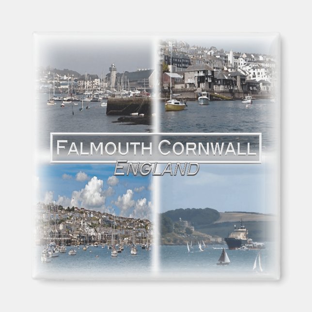 GB0139 Europe, England, Cornwall, Falmouth, Fridge Magnet (Front)