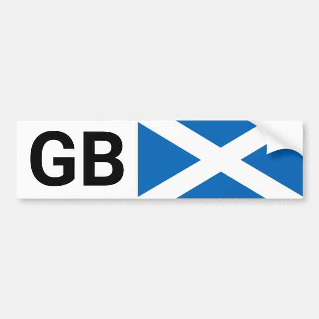 GB Car Sticker UK & Scotts travel abroad /Scotland (Front)