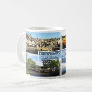 GB Cotswolds, Castle Combe, panorama of Field,  Coffee Mug