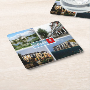 GB Kent - Leeds Castle - Royal Tunbridge Wells - Square Paper Coaster