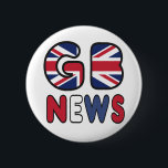 GB News 6 Cm Round Badge<br><div class="desc">GB News graphic shows the GB filled with a Union Jack with red,  white and blue lettering for the "News".  A British News station at last!</div>