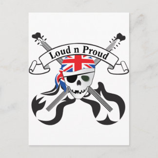 GB Scull & Guitars Postcard