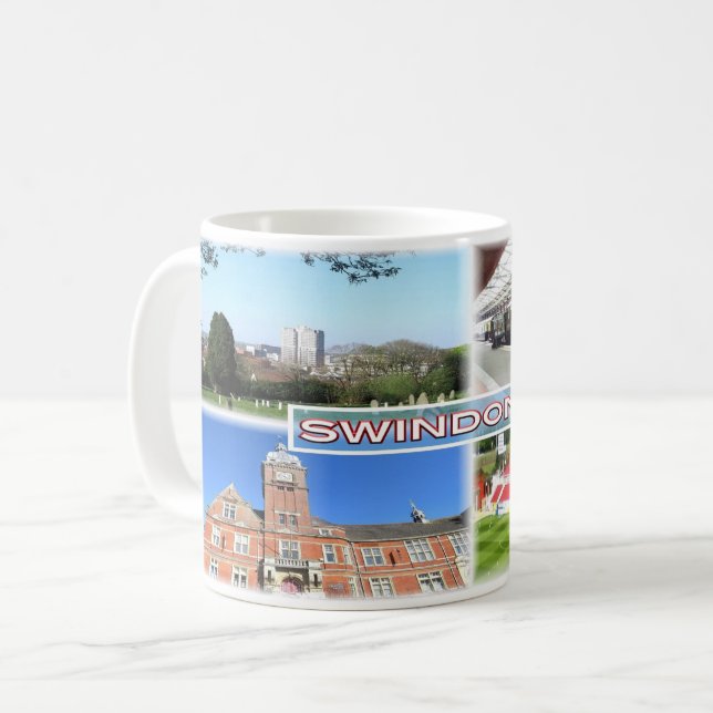 GB Swindon ^ Town Centre - Railway Museum - Town Coffee Mug (Front Left)