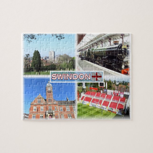 GB Swindon ^ Town Centre - Railway Museum - Town Jigsaw Puzzle (Horizontal)