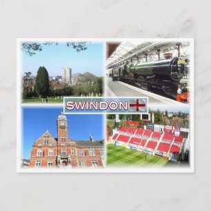 GB Swindon ^ Town Centre - Railway Museum - Town Postcard