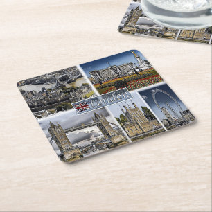 GB ^ United Kingdom - England -  London Square Paper Coaster
