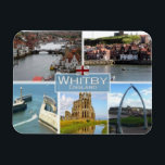 GB United Kingdom - England - Whitby - Magnet<br><div class="desc">Here you will find the souvenir of your vacation. This category contains fridge magnets of many locations. This image contains a representation of the following places: Yorkshire - Whitby - Harbour - Harbour Mouth - The Whalebone arch - Whitby Bridge - Abbey. Impress friends and family with unique souvenirs from...</div>