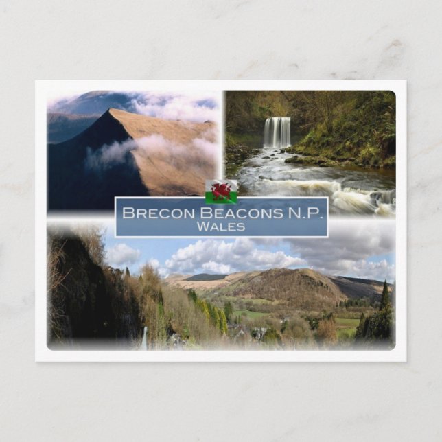GB United Kingdom - Wales - The Brecon Beacons  NP Postcard (Front)