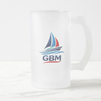 GBM Beer glass frosted  Frosted Glass Beer Mug